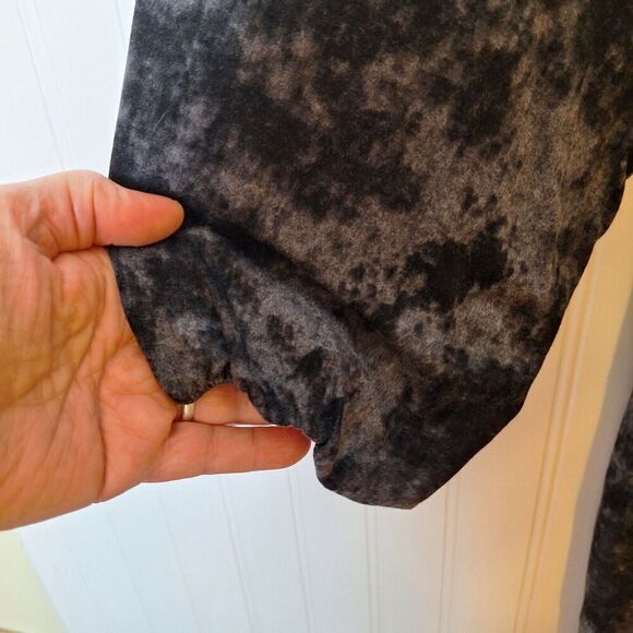 LuLaRoe Womens Tie Neck Stretch Tie Dye Top Size 3XL Gray Black 3/4 Sleeve Knit - Picture 5 of 9